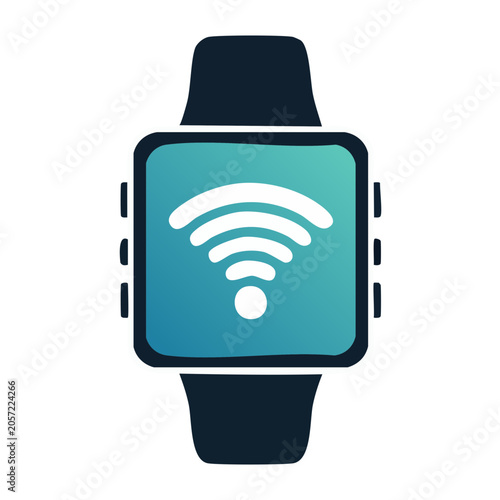 Flat design wifi signal icon