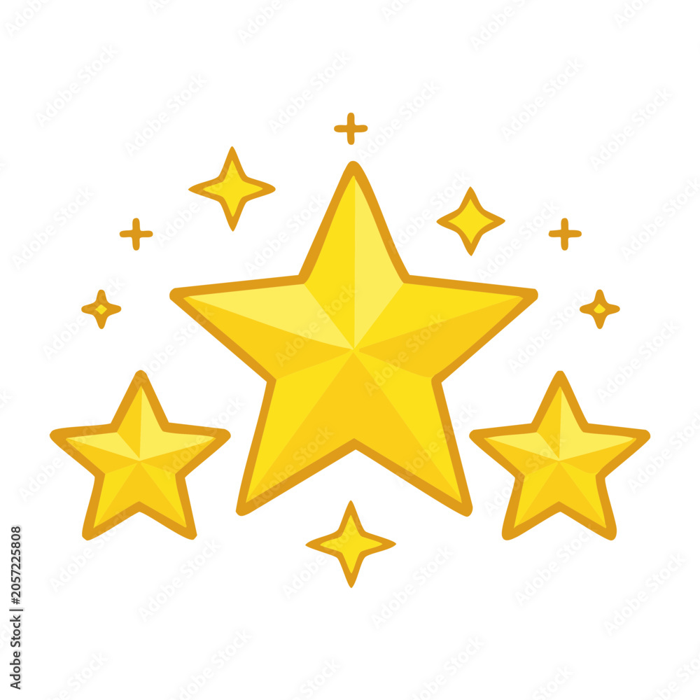 Obraz premium Yellow star with cross and decorative elements