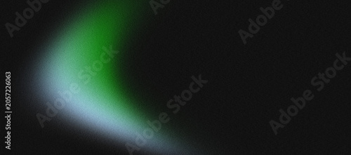 Εκτύπωση καμβά Green and white colored abstract light shape on dark background  natural phenome