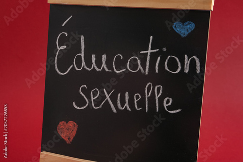 Chalkboard with written tex...