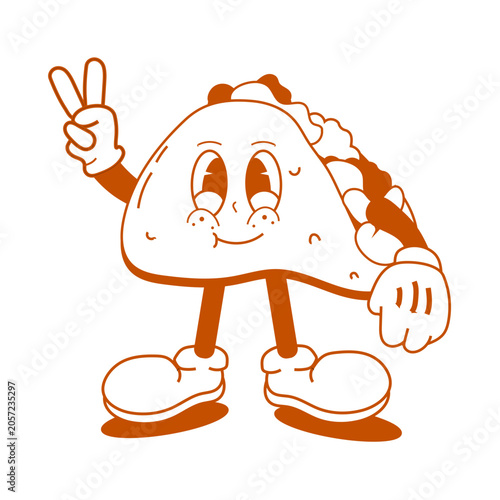 Canvas-taulu A hand showing a peace sign, symbolizing peace, harmony, friendship, and good will