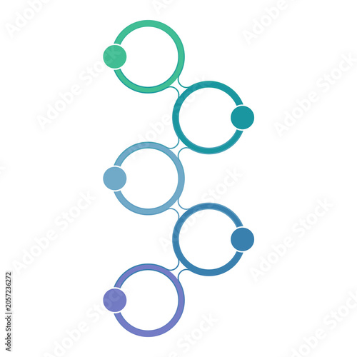 Basic infographic with 5 steps, process or options.