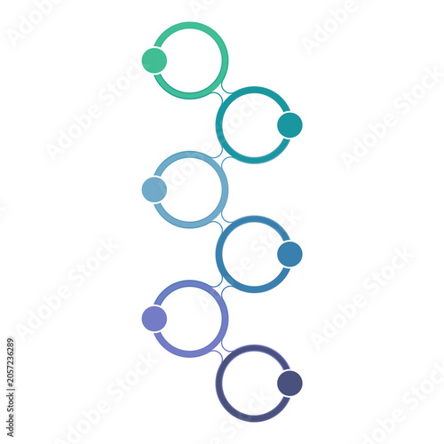 Basic infographic with 6 steps, process or options.