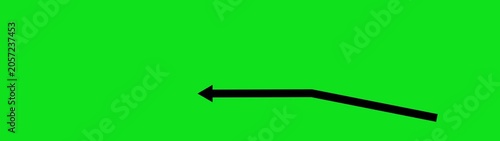 Dynamic hand-drawn black arrow animation on vibrant green background, motion loop
