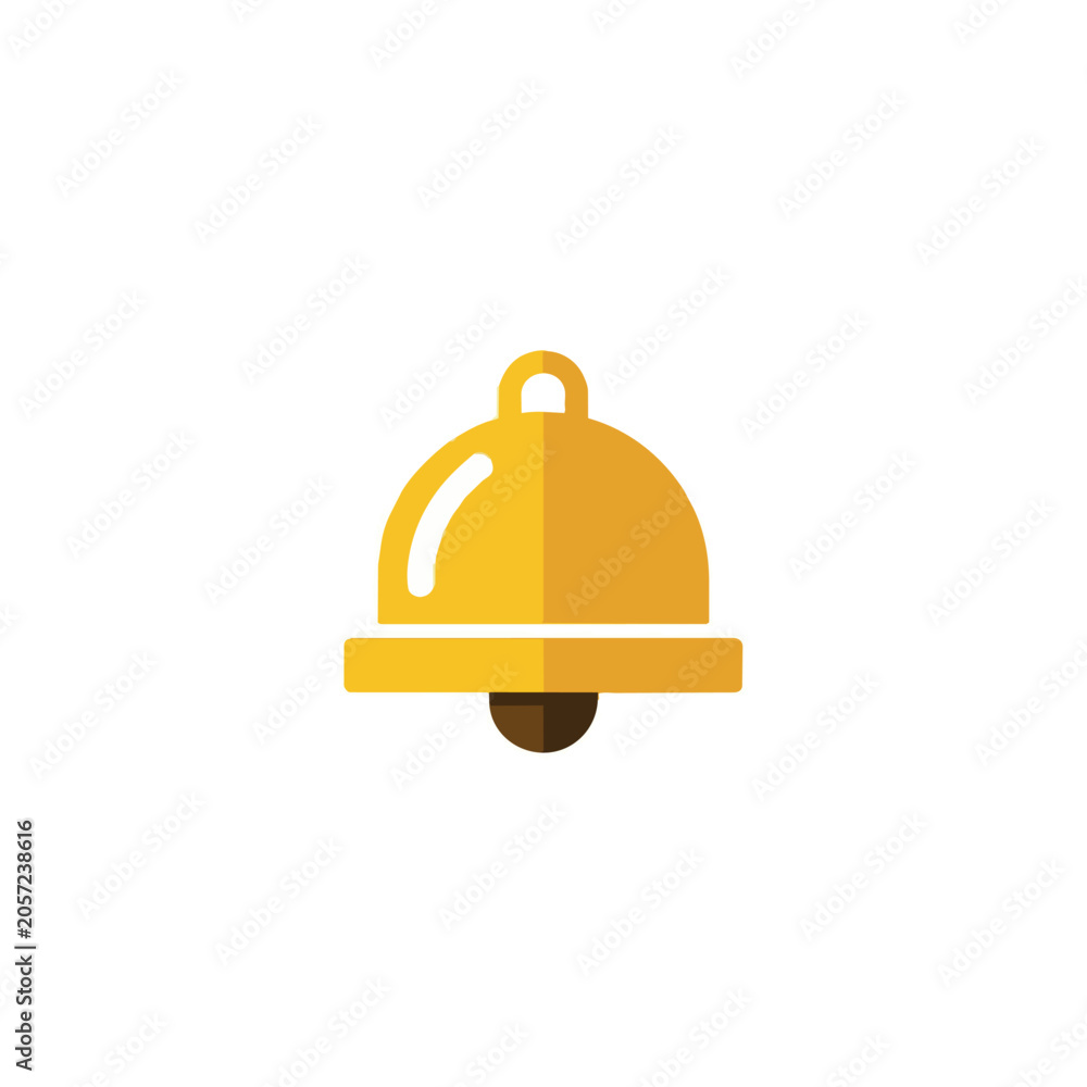 Fototapeta premium Yellow Notification Bell Icon for Alerts and Reminders