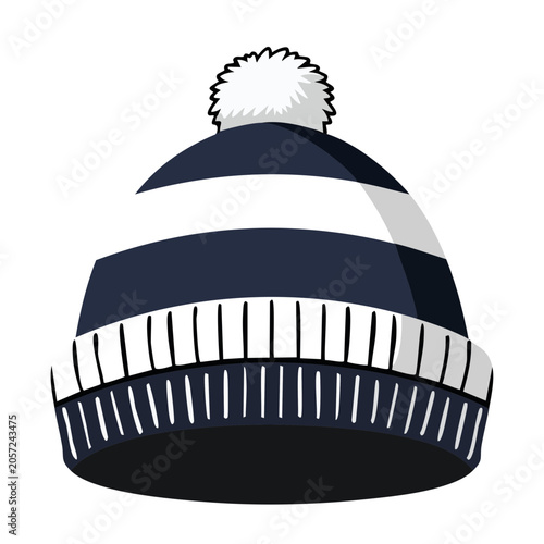 Black baseball cap with white stitching