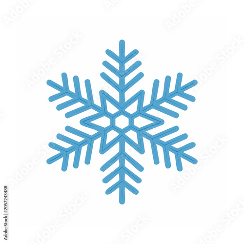 Blue minimalist floral vector pattern