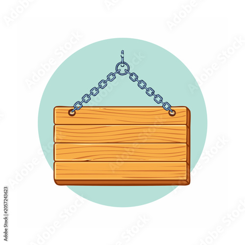 Flat design 3D briefcase with chain lock