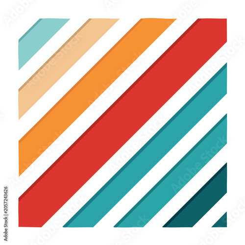 Diagonal striped pattern in flat colors