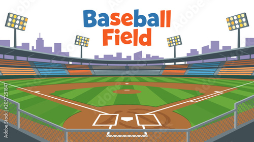 Canvas Print baseball field stadium sports ball game competition outdoor arena athlete recrea