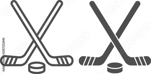 Photography Ice hockey sticks and pucks equipment for playing hockey game