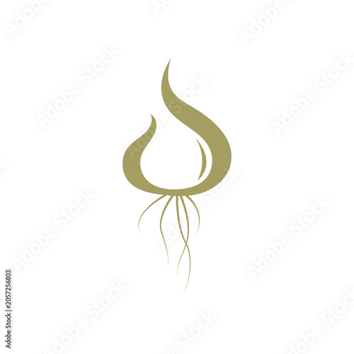 onion garlic logo icon symbol design vector illustration