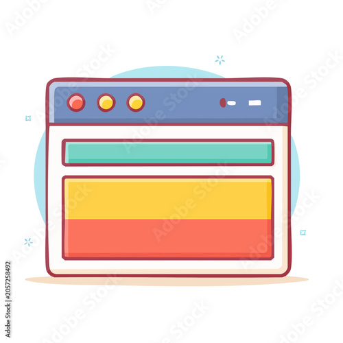 Flat folder icon set with tabs