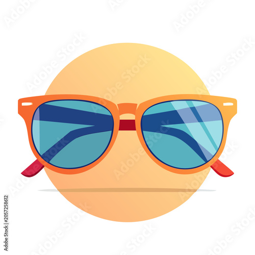 Safety goggles flat design 3D render