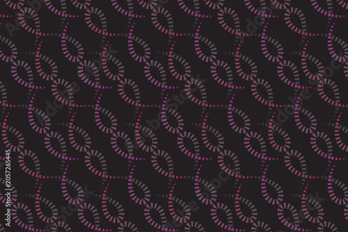 Modern abstract geometric loop pattern with curved halftone ring texture background vector design.