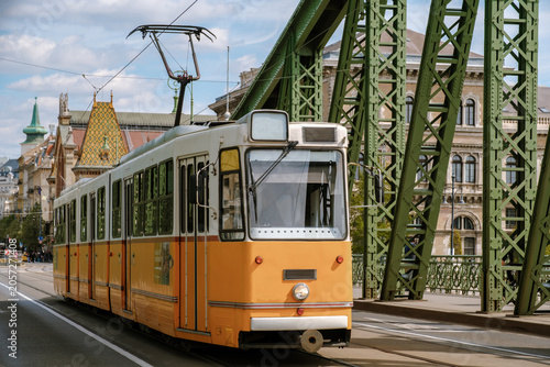 Explore the vibrant streets of Budapest on tram number 49 with stunning architecture in view
