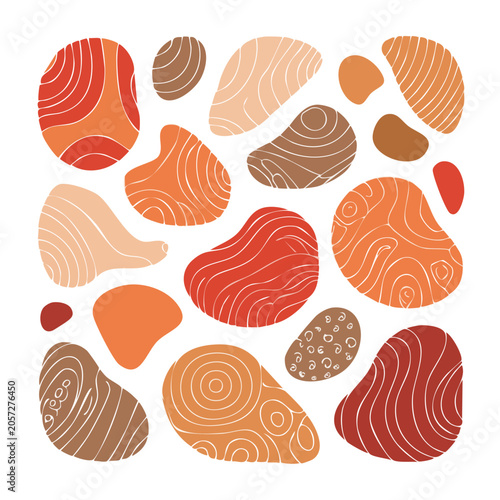 Repeating seashell pattern in flat design