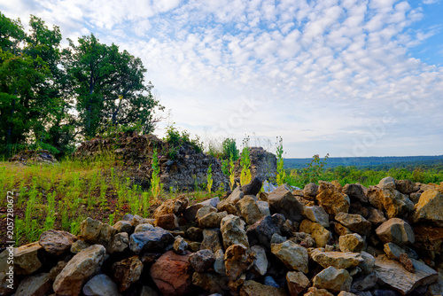 Obraz na płótnie Ruins of the Sain-Louis hermitage in Fontainebleau forest