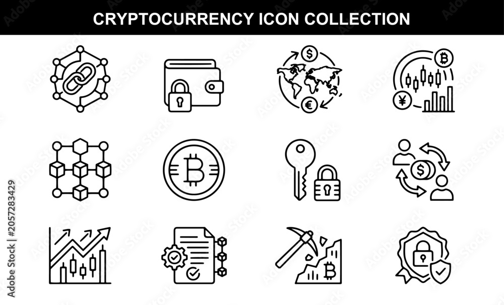 Fototapeta premium Set of vector web design icons collection for business internet communication email phone music and computer symbols illustration