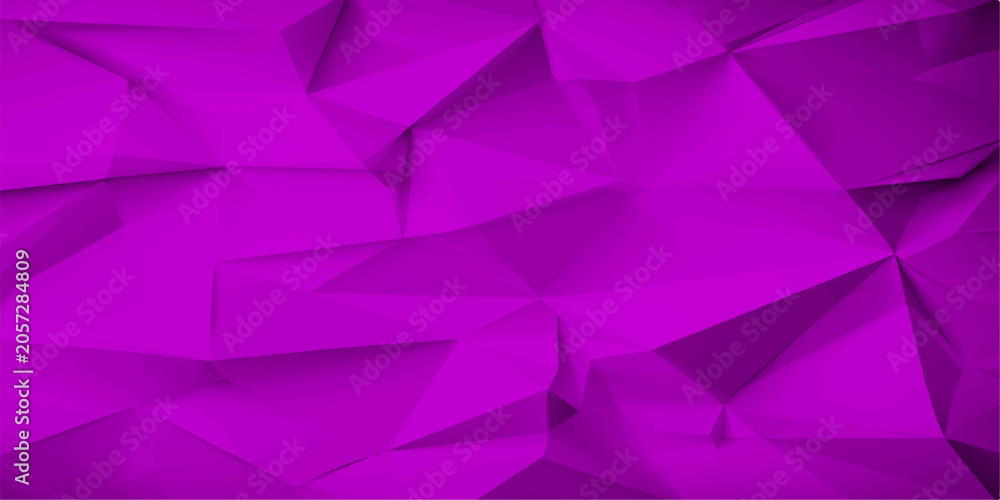 Obraz premium Abstract purple geometric triangle background with polygon pattern, vector illustration, mosaic texture, crystal light style wallpaper design