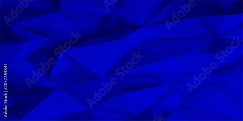 Bild auf Leinwand Abstract Blue Background with Geometric Stars and Polygon Crystal Pattern Design
