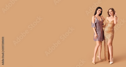 Two elegant young women in ...