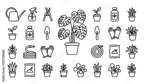 Canvas-taulu Genealogy and ancestry vector icon set with family history symbols