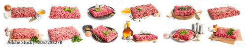 Raw ground beef collection ...