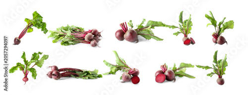 Fresh organic beetroot coll...