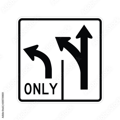 R3-8 Advance Intersection Lane Control  Sign
