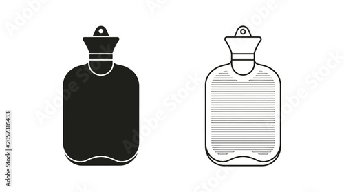 Fotografía Rubber Hot Water Bottle Silhouette Black And White Graphic