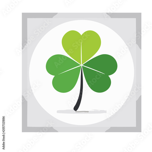 Four leaf clover icon flat design