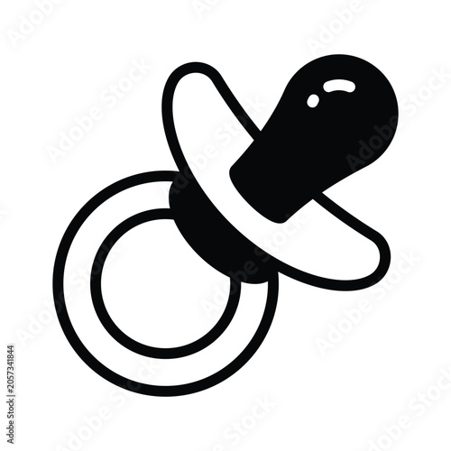 Foto Well crafted baby pacifier glyph icon for soothing infant care designs