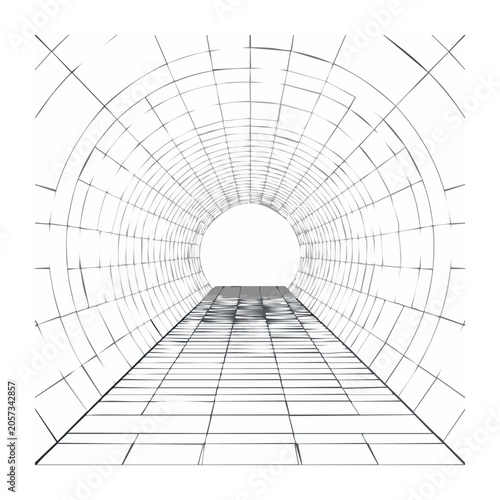 Minimalist geometric pattern with grid and circles