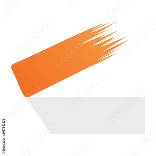 Orange flat design arrow pointing right