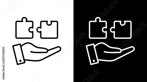 Quadro su tela Integrity Icon Sheet Black And White