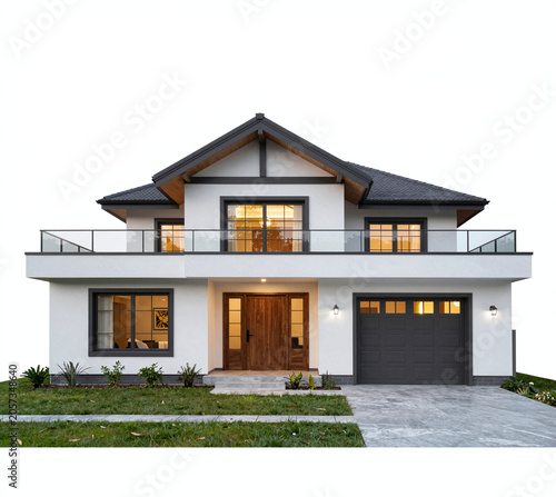 modern house in the garden