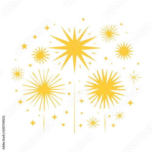 Yellow sunburst vector pattern
