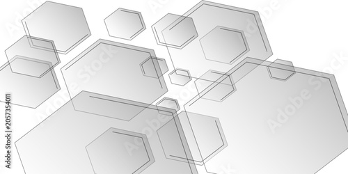 Fotografie Abstract background with geometric shapes and hexagon pattern