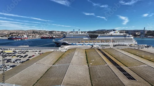 view of the port of barcelona spain