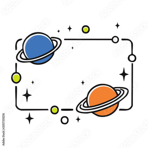 Electricity flow diagram with lightning symbols