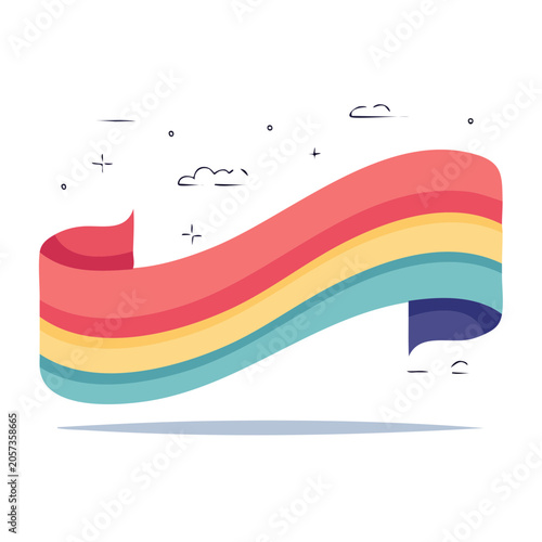 Flat design abstract wave pattern
