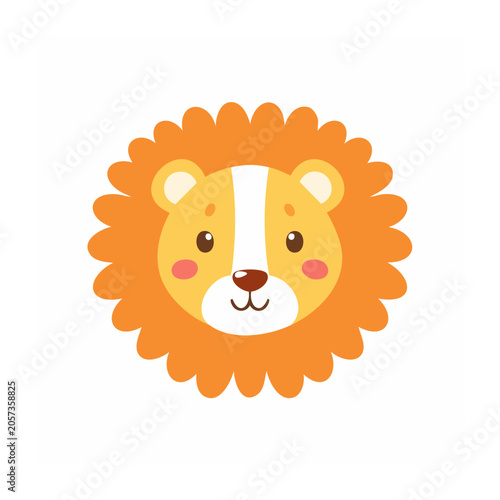 Flat design smiling sun face icon