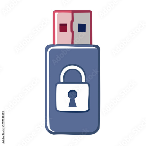 Flat design smartphone lock screen icon