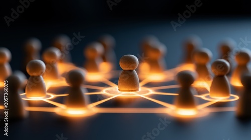 Conceptual representation of interconnected networks illustrating collaboration, support, and connections in healthcare, therapy, and insurance sectors for planning and information exchange.