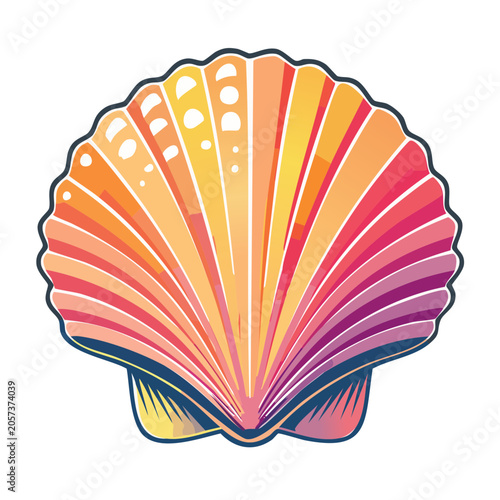 Flat design fan pattern vector