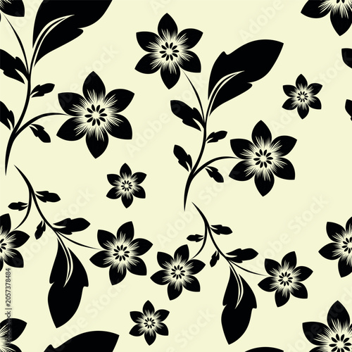 Canvastavla extile design bright background solid abstract three-tone small rose and tiny fl