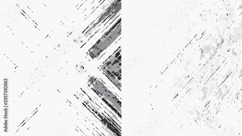 Obraz na płótnie Grunge texture with diagonal brushstrokes grayscale abstract background