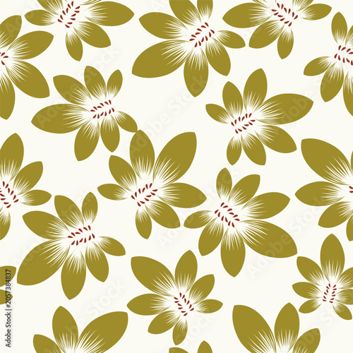 Obraz na plátně extile design bright background solid abstract three-tone small rose and tiny fl