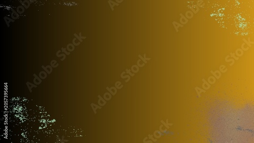 Abstract grunge background with a gradient transition from deep black to warm golden yellow, featuring distressed texture and vintage weathered effect